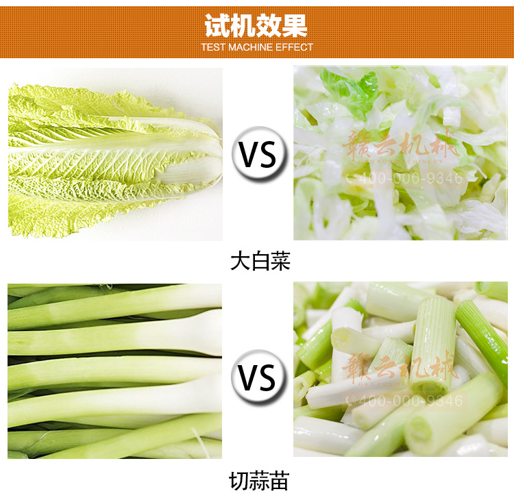 數字切菜機-115B型雙頭切菜機應用效果