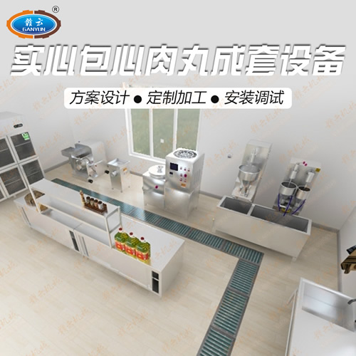 實(shí)心包心肉丸成套設(shè)備 實(shí)心包心肉丸成套設(shè)備