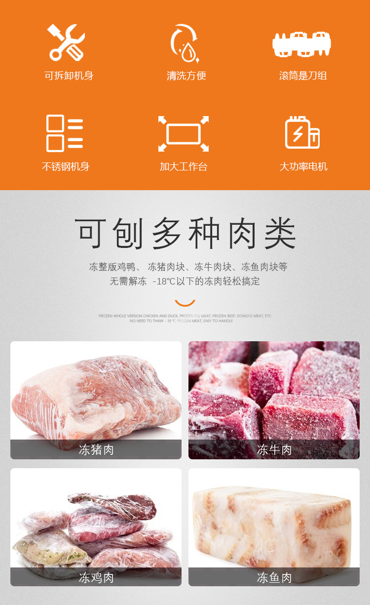刨肉機可刨多種肉類 刨肉機可刨多種肉類
